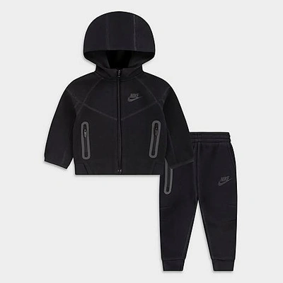 Nike Babies'  Infant Sportswear Tech Fleece Full-zip Hoodie And Jogger Pants Set In Black