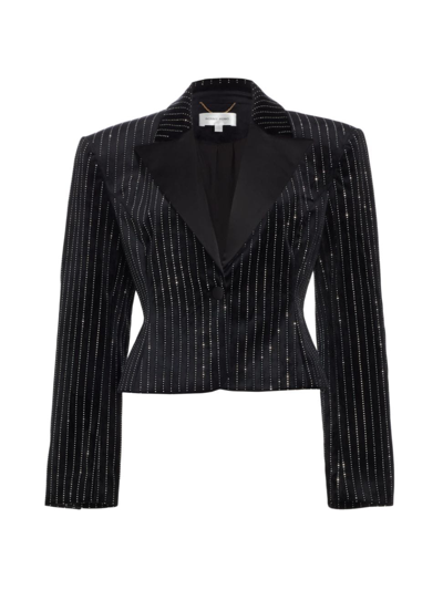 Ronny Kobo Women's Branda Velvet & Crystal Jacket In Black