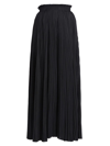 Ulla Johnson Krista Pleated Pull-on Maxi Skirt In Noir