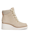 Cole Haan Women's Zerogrand City Lace Up Waterproof Wedge Hiker Boots In Beige