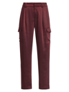 PAIGE WOMEN'S MAILIKA SATIN CARGO PANTS