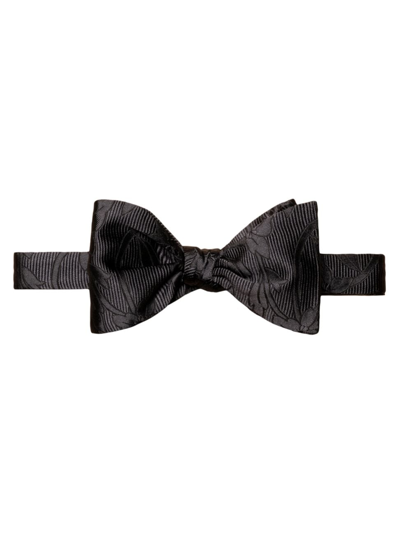 Eton Men's Floral Jacquard Silk Bow Tie In Grey