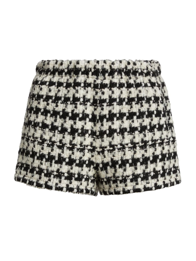 Anine Bing Lyle Tweed Shorts In Black,white