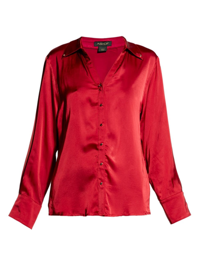 As By Df Women's Billie Blouse In Coco Red