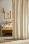 Urban Outfitters Palma Fringe Light Blocking Window Curtain In Ivory At  In Neutral
