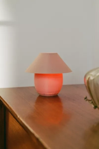 Wooj Design X Analuisa Corrigan The Scoop Lamp In Blush At Urban Outfitters In Neutral
