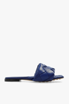 Bottega Veneta The Lido Intrecciato Leather Sandal In Blue