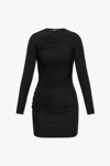 Dsquared2 Draped Longsleeved Mini Dress In Black