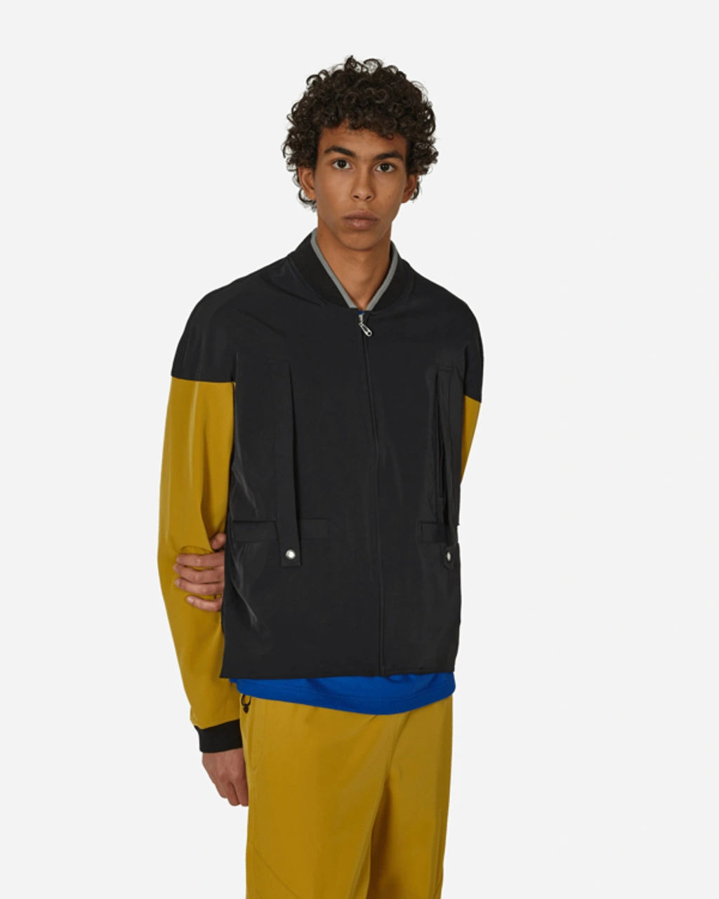 ジャケット・アウター asics Novalis LIATRISORY BOMBER xs Asics Novalis Liatrisory Bomber Jacket Obsidian Black / Medallion