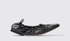 Scarosso Margot Leather Ballerina Shoes In Black - Calf