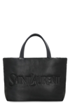 Saint Laurent Quilted Leather Tote With Black Metal Hardware In Black