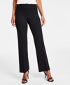 Anne Klein Plus Womens High Rise Pull On Flare Jeans In Anne Black