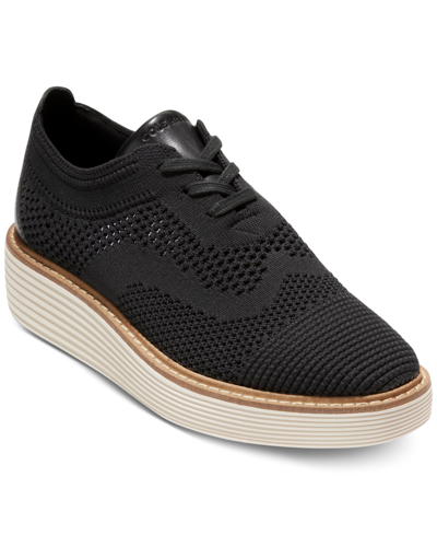 Cole Haan Originalgrand Platform Stitchlite Oxford In Black Stitchlite-ivory