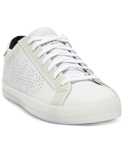 P448 Men's White Logo Sneakers In Laser,check