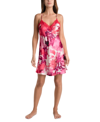 LINEA DONATELLA WOMEN'S GREER PRINTED SATIN CHARMEUSE CHEMISE