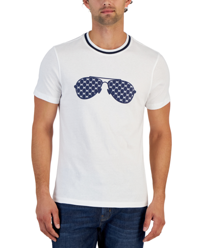 Michael Kors Monogram-sunglasses Print T-shirt In White