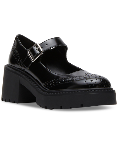 Madden Girl Taylor Lug-sole Mary Jane Loafers In Black Box