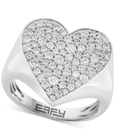 Effy Collection Effy Diamond Pave Heart Cluster Ring (1-1/8 Ct. T.w.) In 14k White Gold