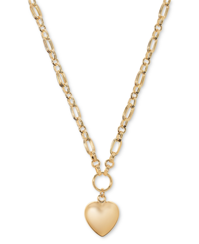 On 34th Gold-tone Heart Long Pendant Necklace, 36" + 3" Extender, Created For Macy's
