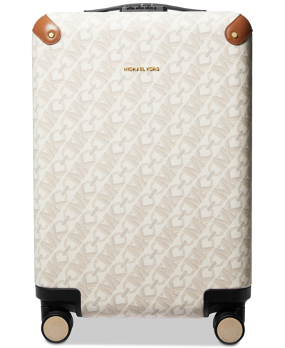 Michael Kors Michael  Empire Logo Small Hardcase Trolley In Vanilla,lugg