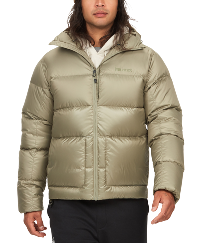 Marmot Men's Guides Quilted Full-zip Hooded Down Jacket In Vetiver