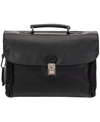 MANCINI MEN'S BUFFALO DOUBLE COMPARTMENT BRIEFCASE FOR 15.6" LAPTOP , TABLET