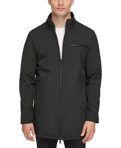 Kenneth Cole Men's Hidden-hood Full-zip Jacket In Black