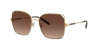 Tory Burch Cut-out Metal & Plastic Butterfly Sunglasses In Brown Gradient Polarized