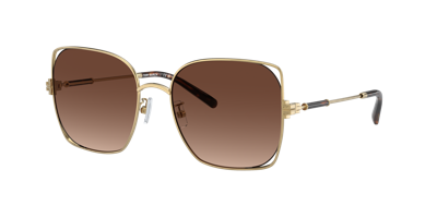 Tory Burch Women's Polarized Sunglasses, Ty6097 In Gold
