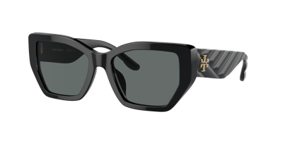 Tory Burch Woman Sunglass Ty7187u In Dark Grey - Polar