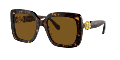 Swarovski Sk6001 Havana Sunglasses In Polarized Brown