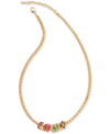 ON 34TH GOLD-TONE CRYSTAL & COLOR BEAD STRAND NECKLACE, 18" + 2" EXTENDER, CREATED FOR MACY'S