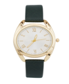 Jessica Carlyle Women's Analog Green Polyurethane Leather Strap Plain Watch 32mm In Silver,green