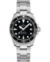 Certina Unisex Swiss Automatic Ds Action Diver Stainless Steel Bracelet Watch 38mm In Black
