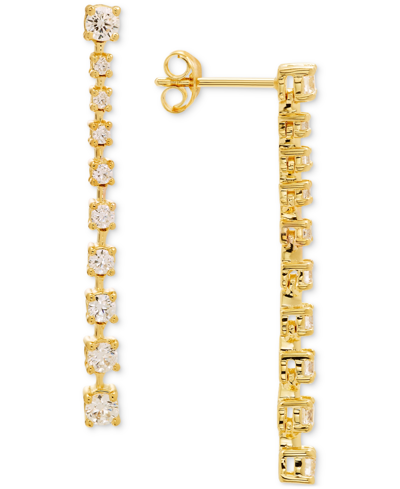 Macy's Diamond Graduated Linear Drop Earrings (1 Ct. T.w.) In 14k Gold In K Yellow Gold