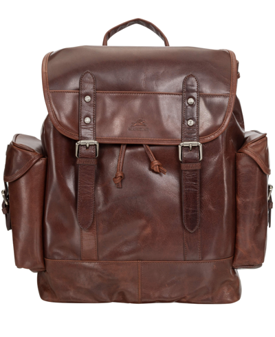 Mancini Men's Buffalo Backpack For 15.6" Laptop And Tablet In Brown