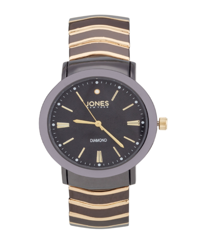 Jones New York Men's Analog Two Tone Metal Bracelet Watch 42mm In Two-tone