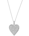 EFFY COLLECTION EFFY DIAMOND PAVE HEART 18" PENDANT NECKLACE (1-1/6 CT. T.W.) IN 14K WHITE GOLD