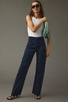 Velvet By Graham & Spencer Brylie Twill Pants In Blue