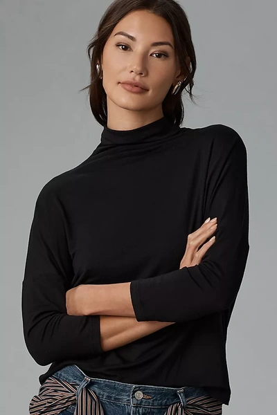By Anthropologie Dolman Turtleneck Top In Black