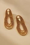 Deepa Gurnani Eliana Crystal Loop Earrings In Gold