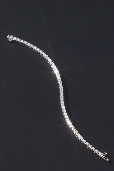 Anthropologie Diamond Tennis Bracelet In Metallic