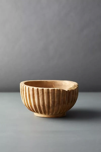 Terrain Teak Serving Bowl, Tall In Neutral