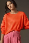 Pilcro The Alani Cropped Cashmere Crew-neck Sweater By  In Orange