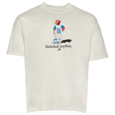 New Balance Men's Hoops Graphic T-shirt In Sea Salt/multi
