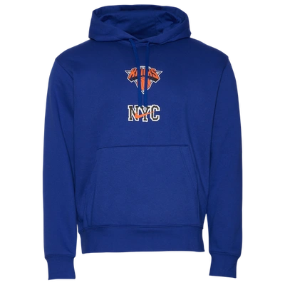 Nike Mens New York Knicks  Knicks Club Hoodie Pullover Ce In Blue/blue