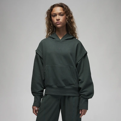 Nike Womens  Sport Fleece Top In Midnight Green/black