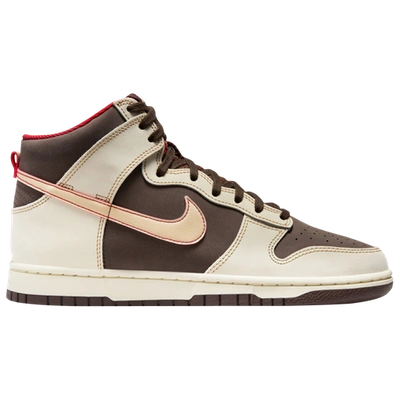 Nike Dunk High Retro Se Casual Shoes In Brown/beige/red