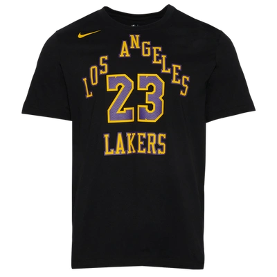 Nike Mens Lebron James  Lakers Essential City Edition N&n T-shirt In Black