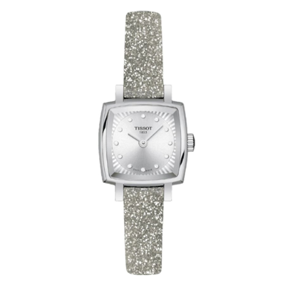 Tissot Lovely Square Festive Kit Ladies Quartz Watch T0581091703602 In Grey / Silver